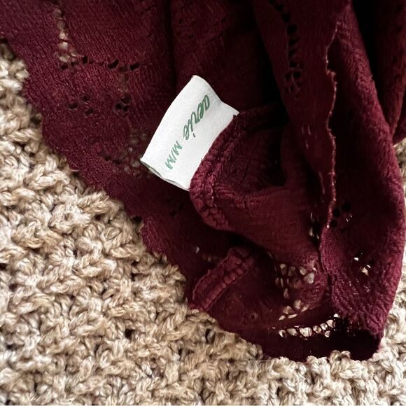 Aerie Lace Longline Padded Bralette Maroon - Picture 4 of 4